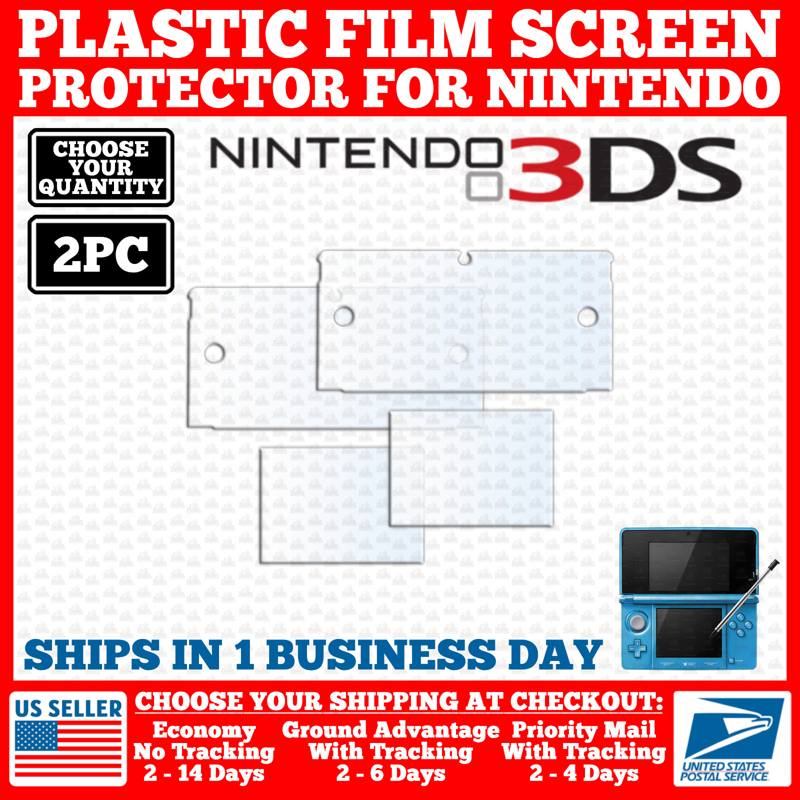Film Plastic Screen Protector For Nintendo 3DS – Original 3DS – N3DS – 2010/2011