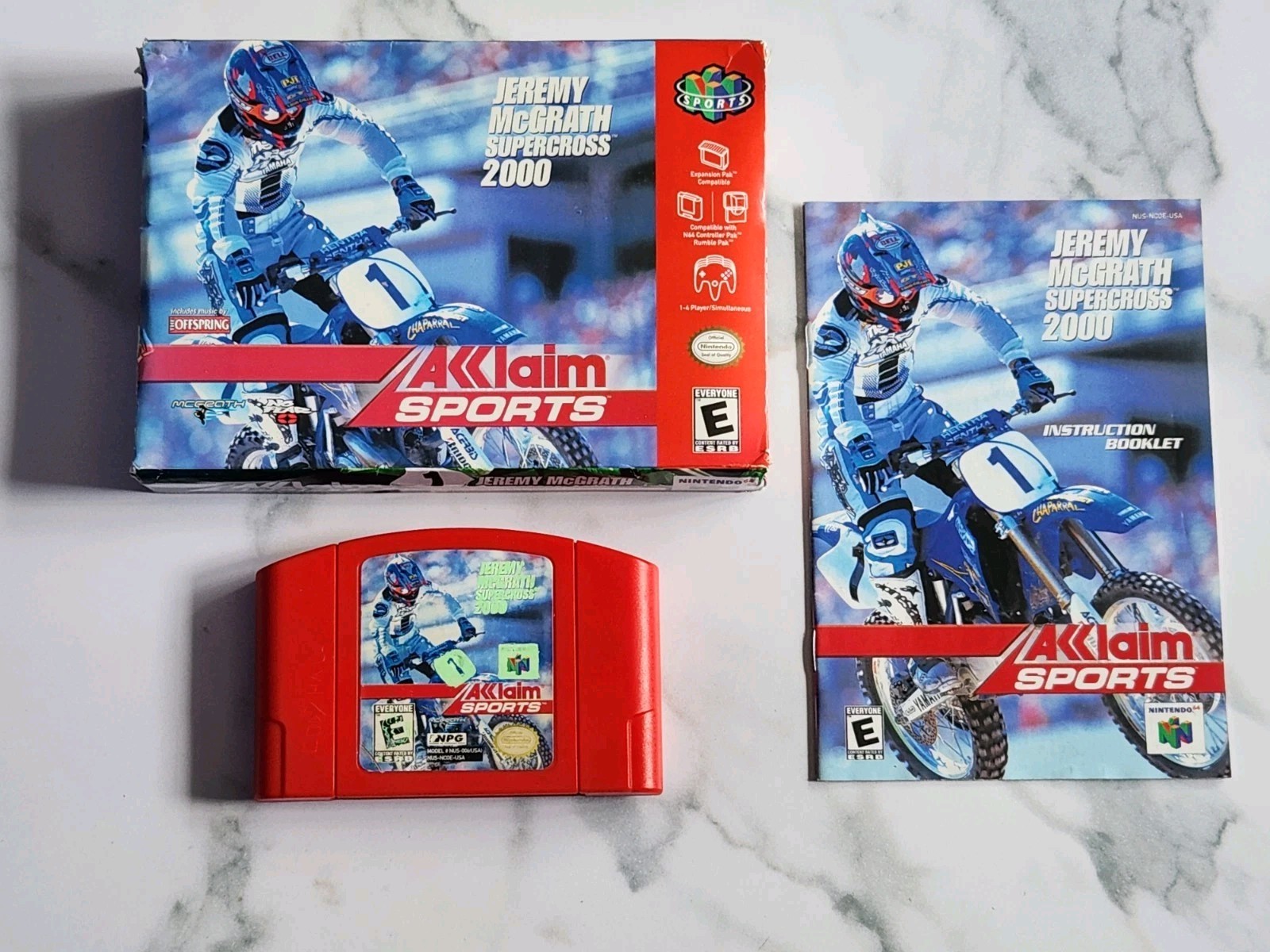 Jeremy McGrath Supercross 2000. CIB Complete. N64 Tested. Authentic. Good.
