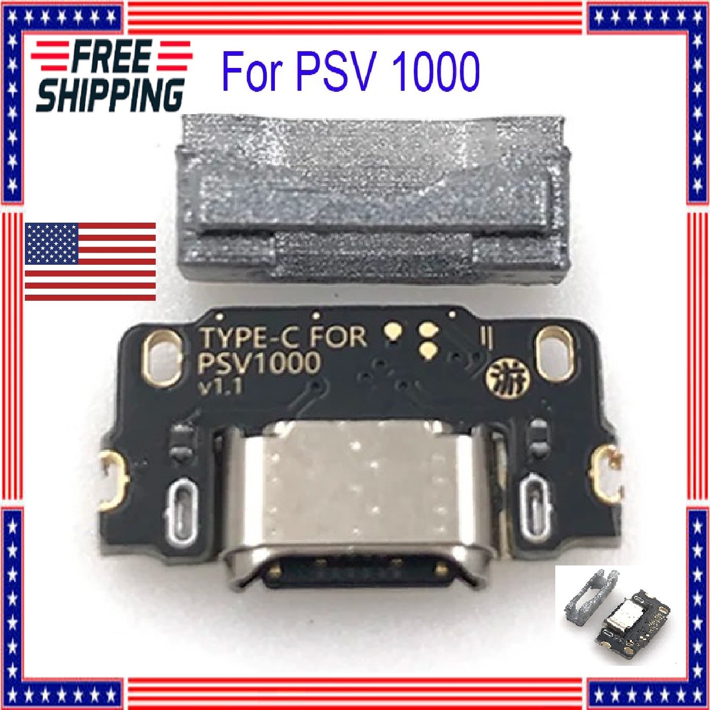 DIY MOD USB Charging Port USB Type-C Charger Connector for PS Vita 1000 – USA