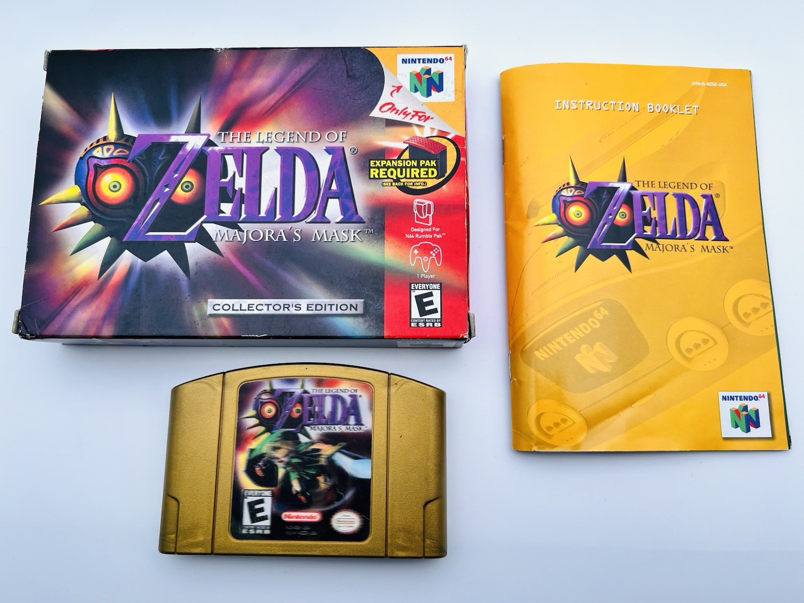 Nintendo 64 Zelda Majora’s Mask Collector’s Edition Gold CIB Complete N64