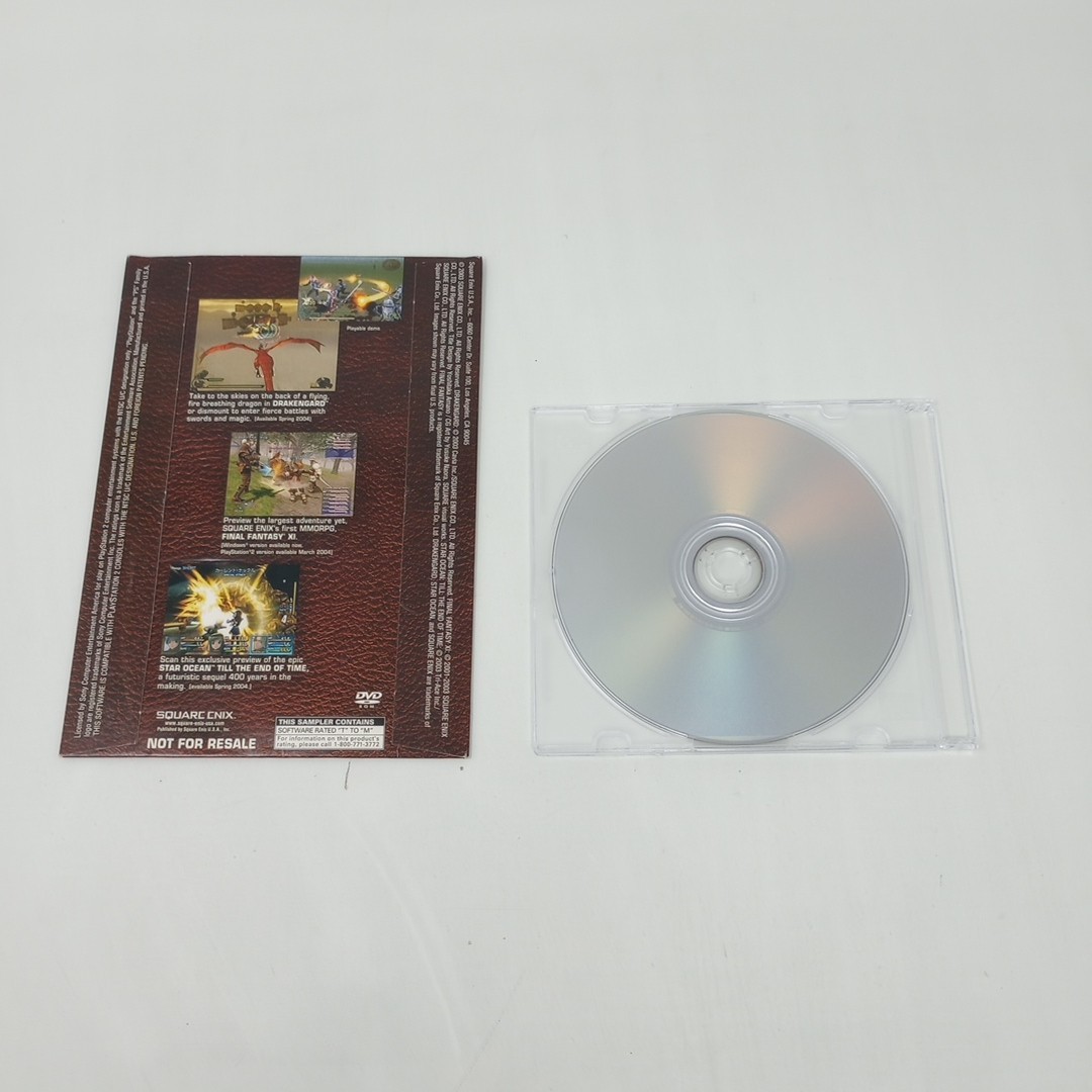 Drakengard (Playstation 2) PS2 Square Enix Sampler Demo Disc & Sleeve