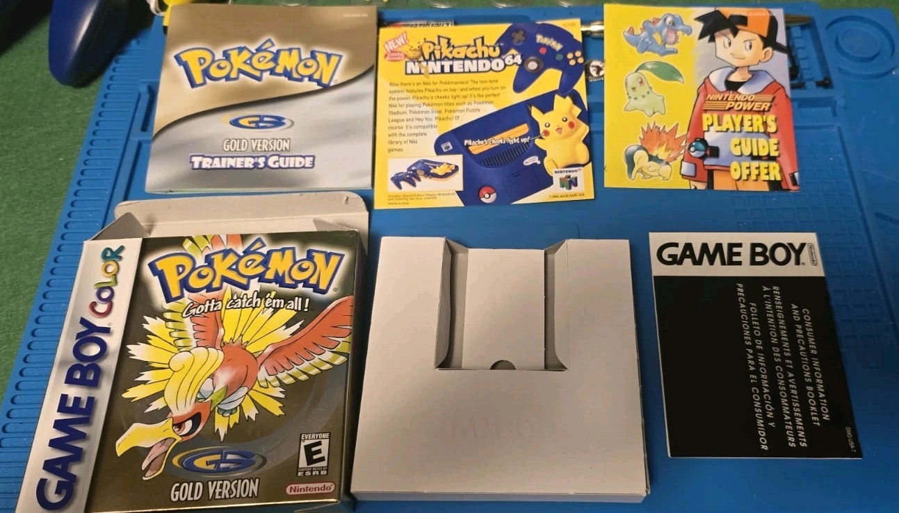 Pokemon Gold Version Game Boy Color Box And Inserts Only AUTHENTIC
