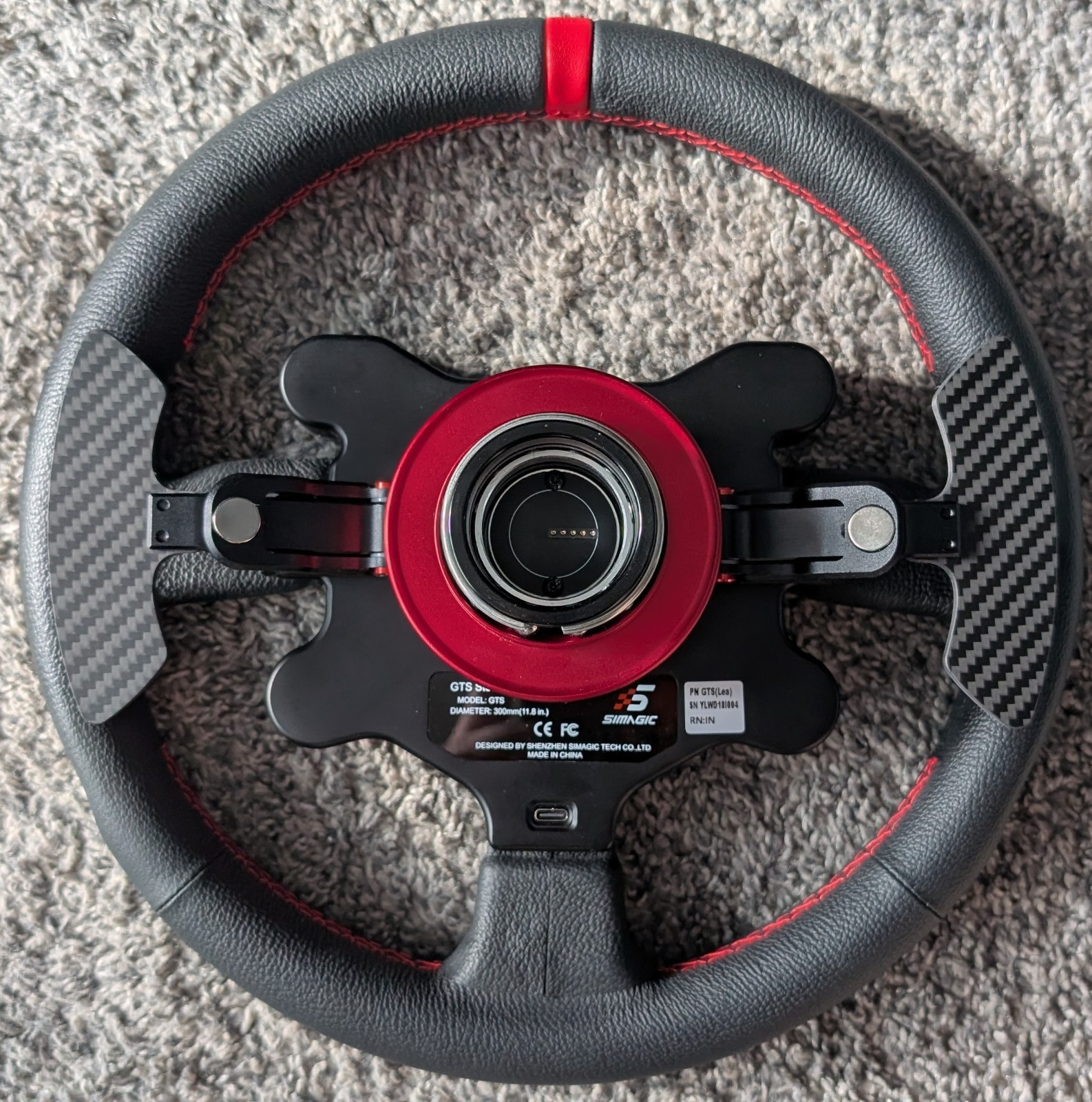 Simagic GTS Round Wheel w/Paddle Shifters – PC Sim Racing – Functional **READ**