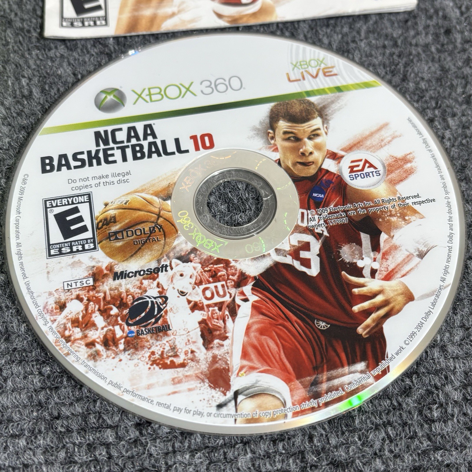 NCAA Basketball 10 (Microsoft Xbox 360) CIB Complete In Box W/ Manual Tested