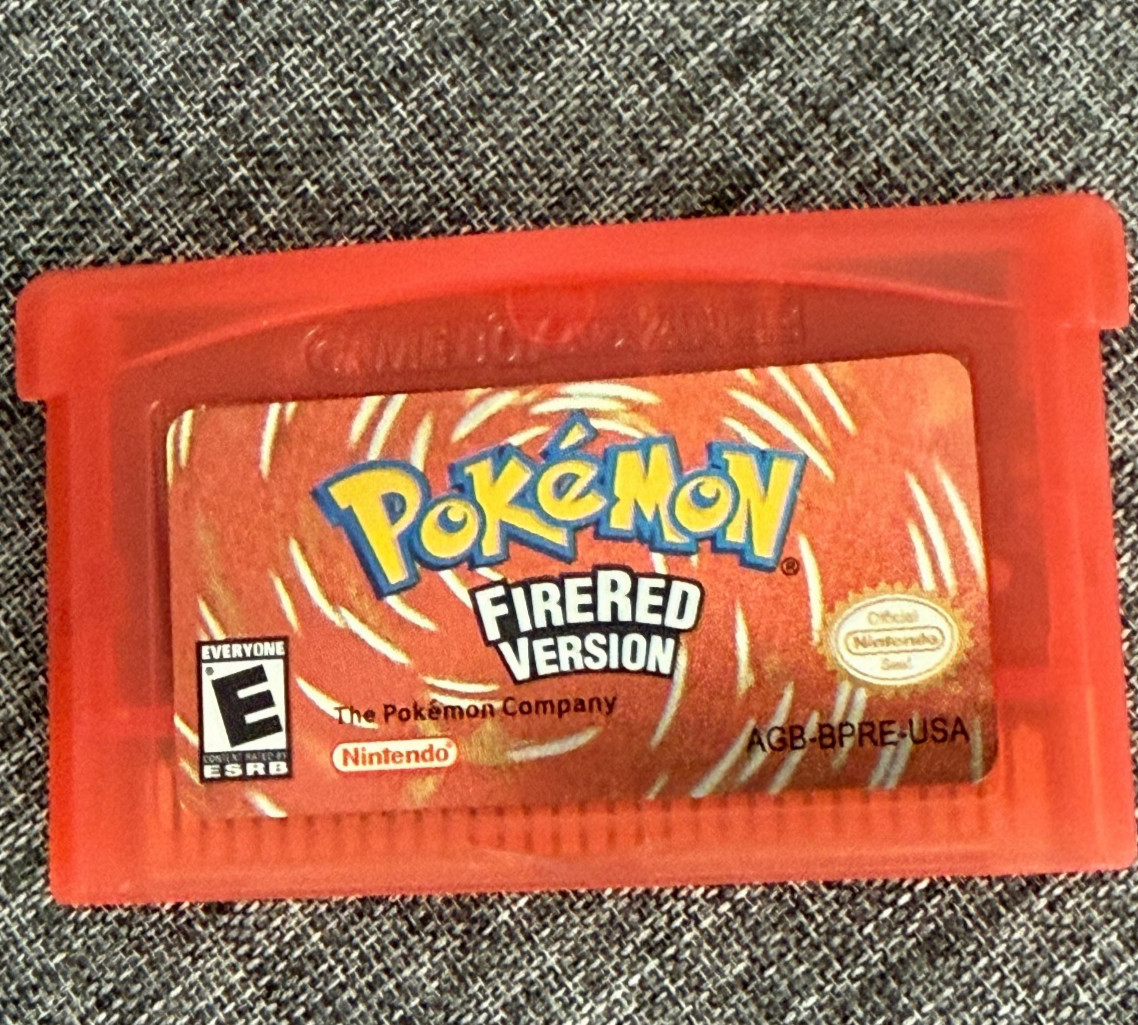 Pokemon Fire Red Version Cartridge for Game Boy Advance (GBA) – Tested & Saves!