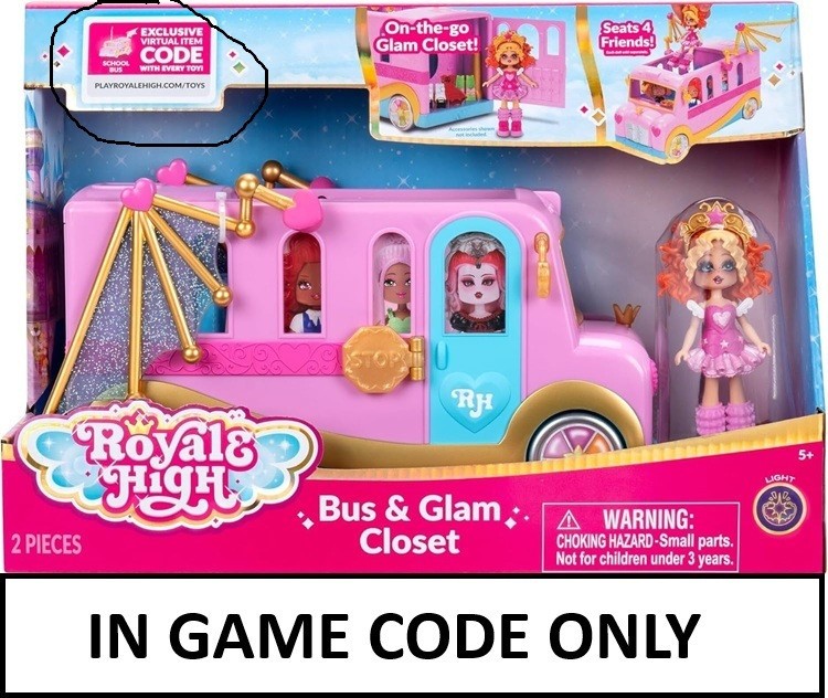 Royale High Bus & Glam Closet *GAME CODE ONLY* Sent viaEbay MSG Angelic Promises
