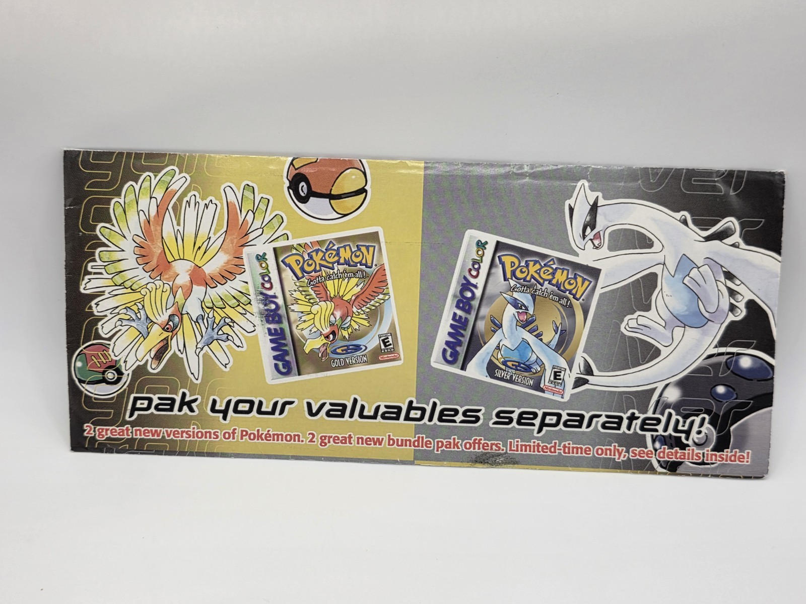 Pokemon Gold Silver Nintendo Power Complete Promo Mailer Packet 2000 Ho-Oh Lugia