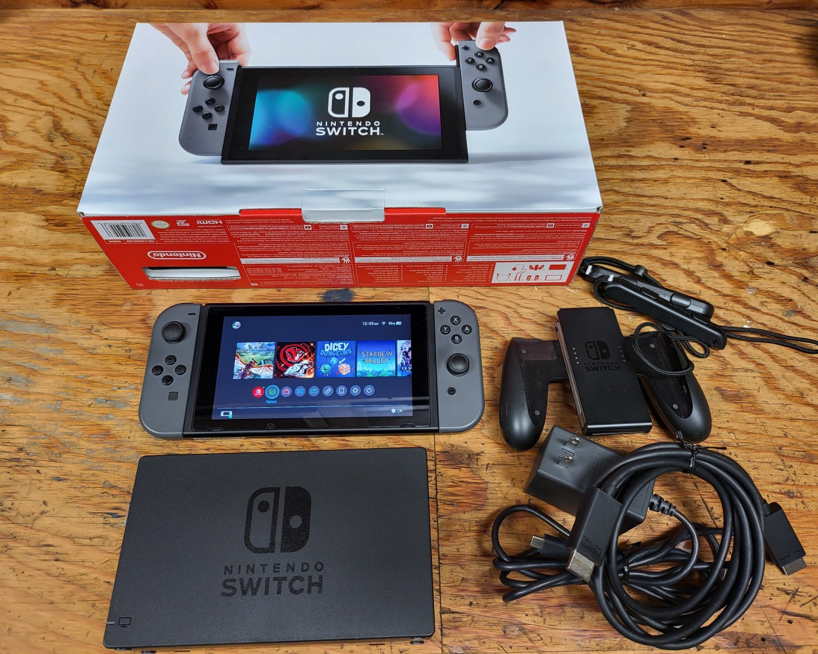 Nintendo Switch 32GB+128GB SDcard Black Console with Dock/Accessories/Box