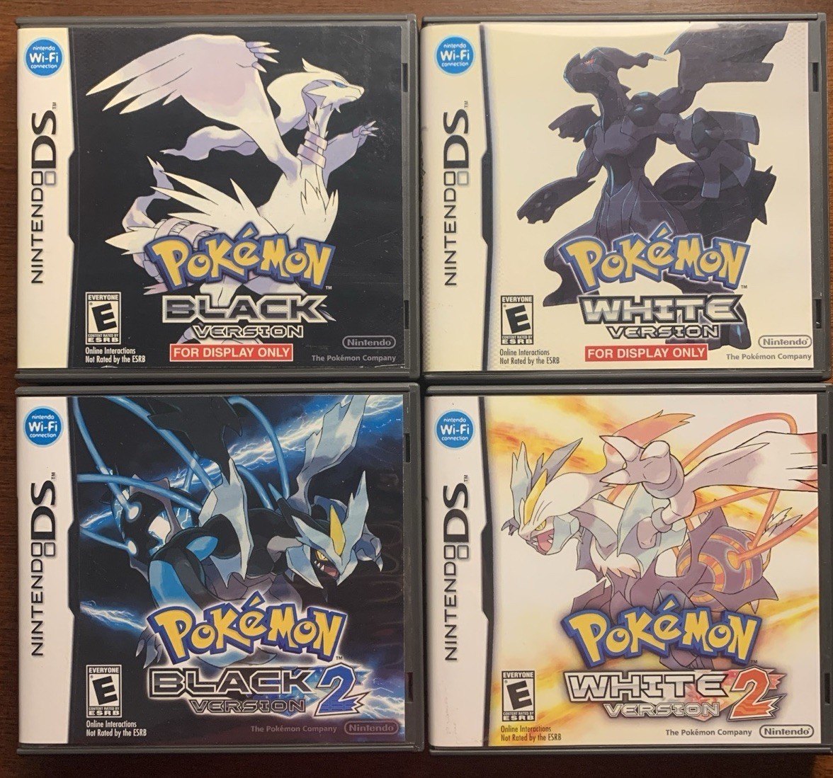 Pokemon White + Black Nintendo DS Replacement *(4) Cases Only NO GAMES – Bundle
