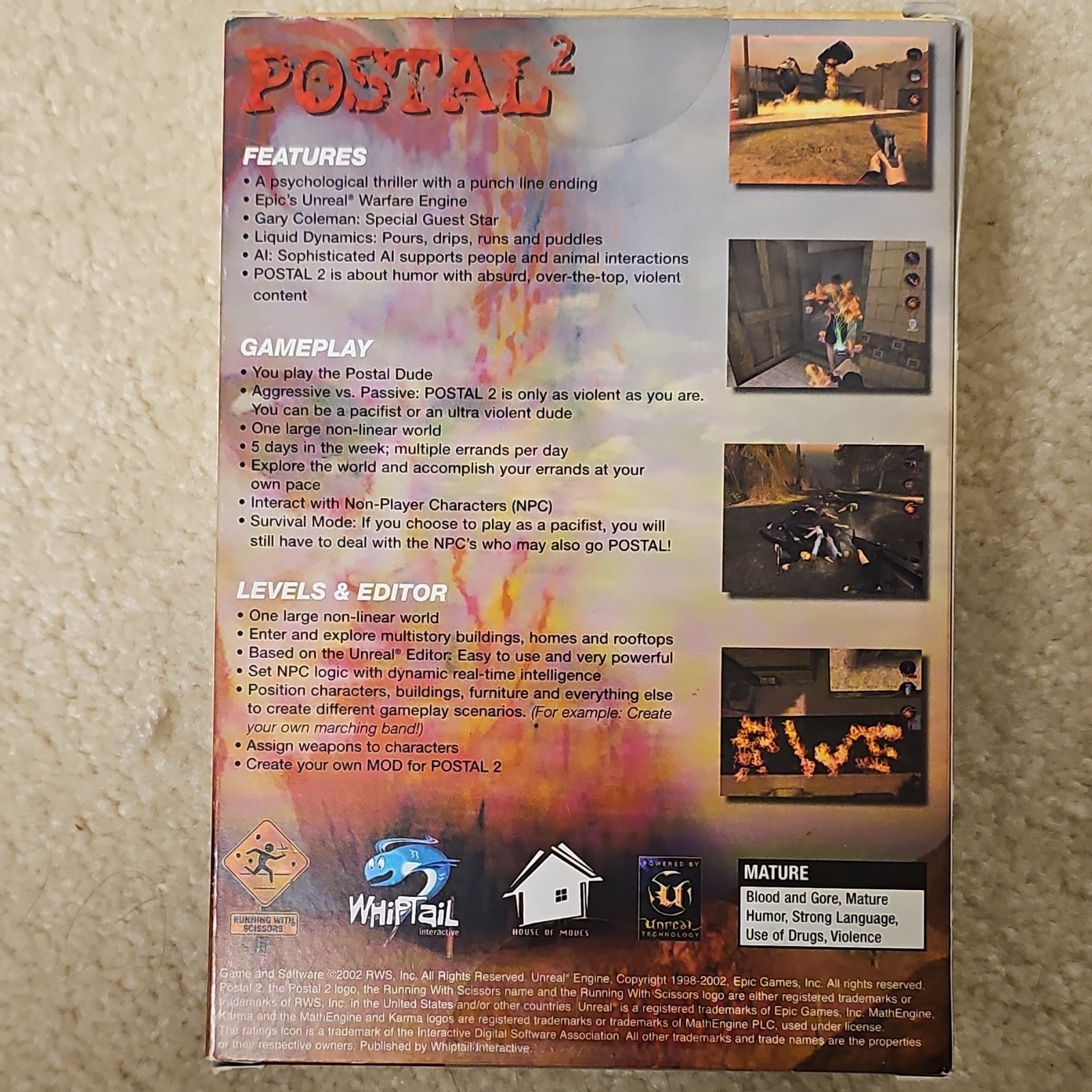 RARE Postal 2 PC Game Disc 2003 PRE-OWNED Clean Disc – Tested