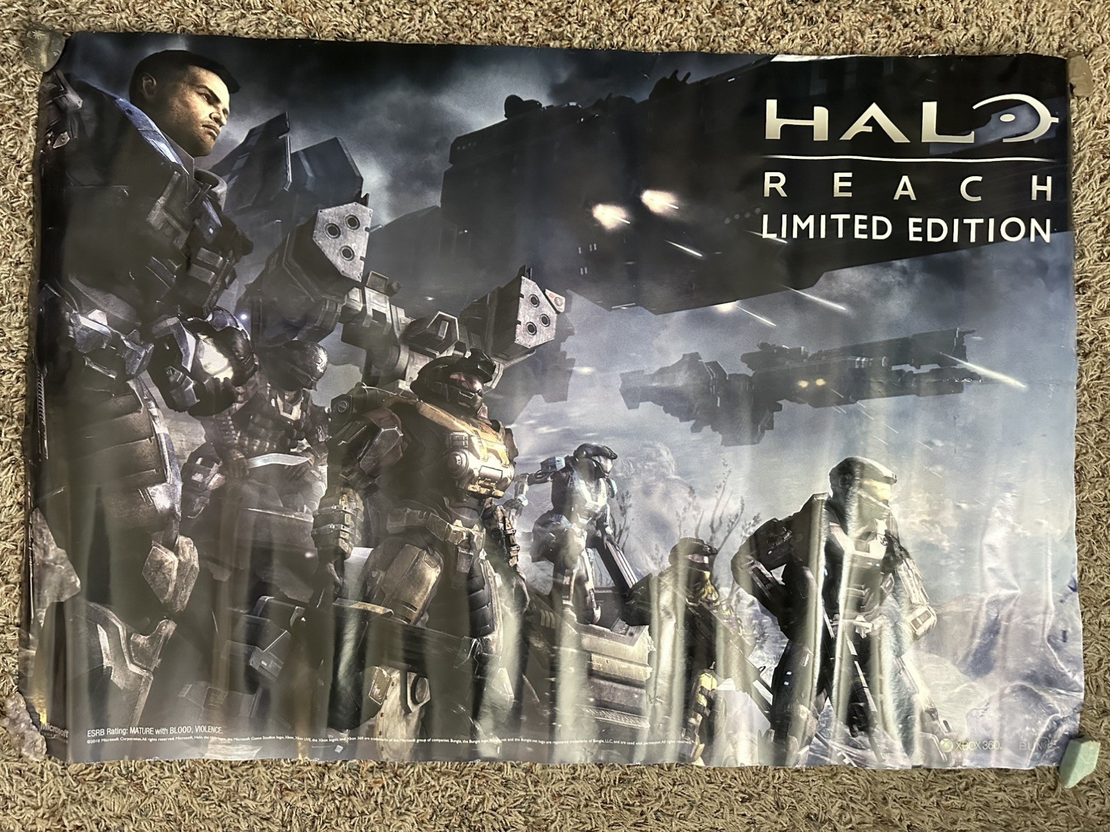 Halo Reach Limited Edition Poster Xbox 360 Bungie Microsoft Studios 2010