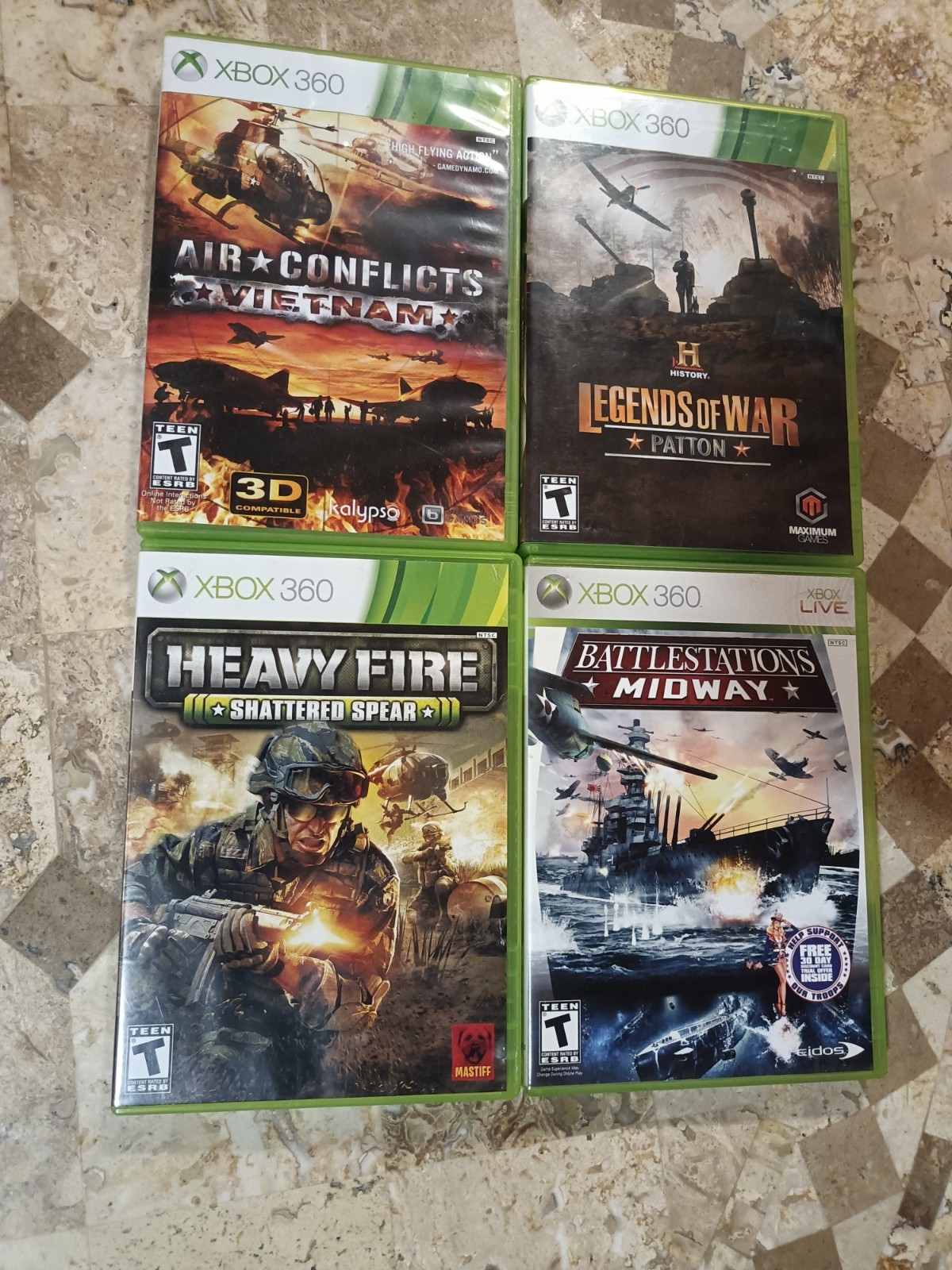 BATTLESTATIONS MIDWAY HEAVY FIRE SHATTERED SPEAR AIR CONFLICTS VIETNAM✨Xbox 360✨
