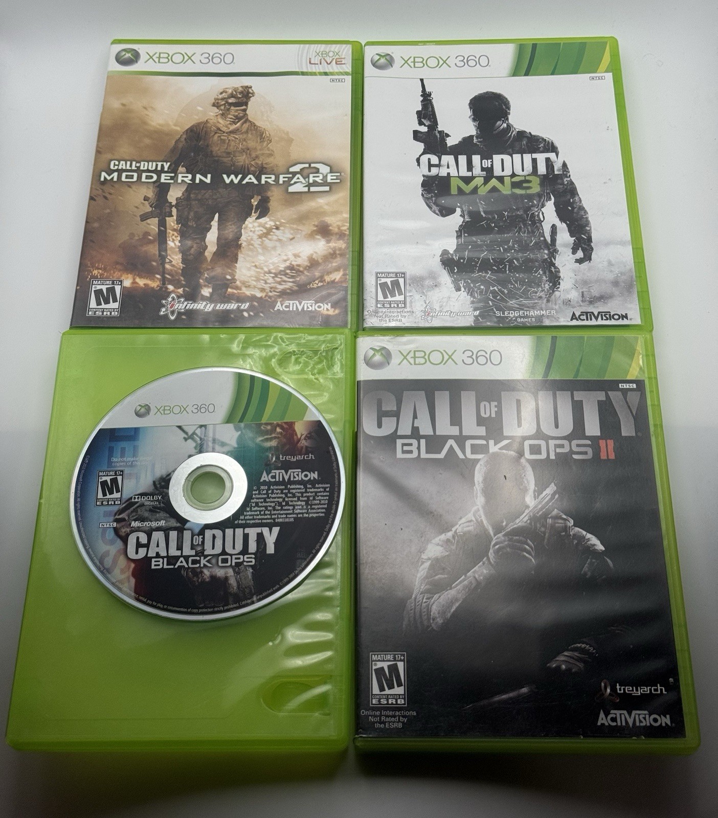 Call Of Duty Modern Warfare 2, Modern Warfare 3, Black Ops, And Black Ops II Lot