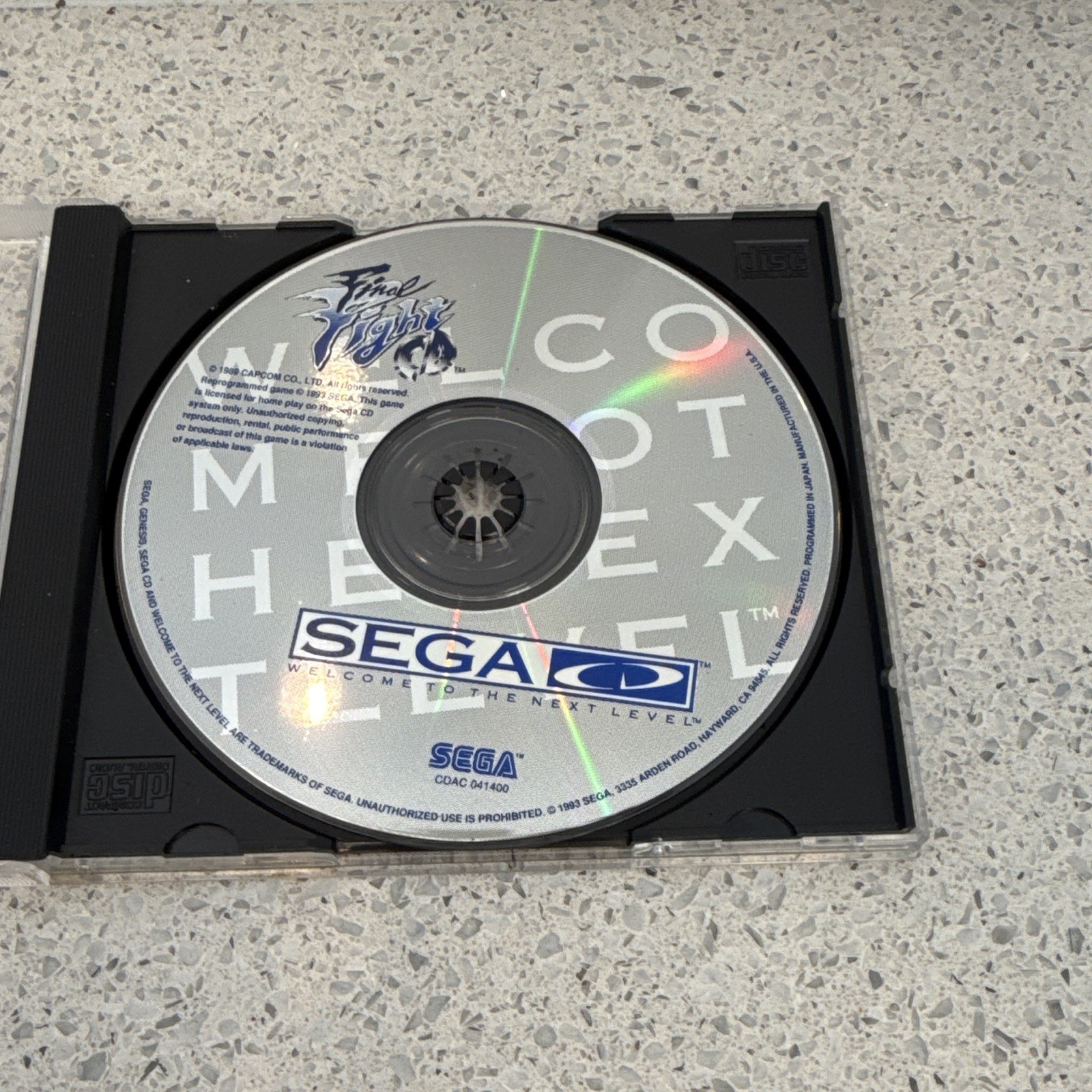 Final Fight CD (Sega CD) AUTHENTIC DISC ONLY TESTED/WORKING VERY GOOD (#B027)