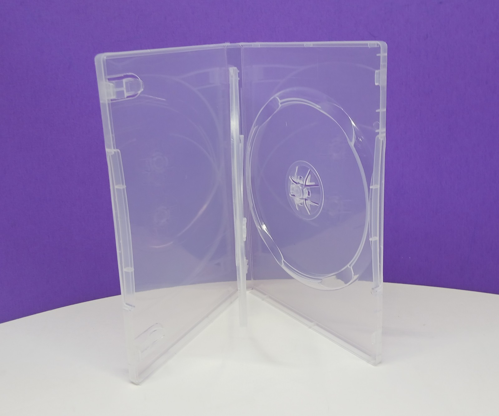 One Standard Clear 3 Disc DVD Replacement Case With Dustcover 14mm