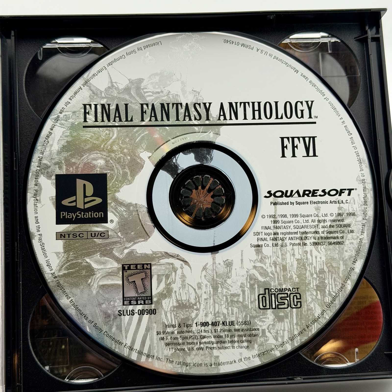 Final Fantasy Anthology (Sony PlayStation 1, 1999) PS1 with bonus music CD