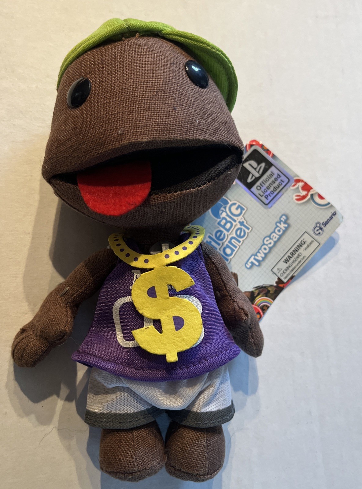 NWT 2010 Little Big Planet Sony PlayStation Twosack Sackboy Rapper Plush Doll