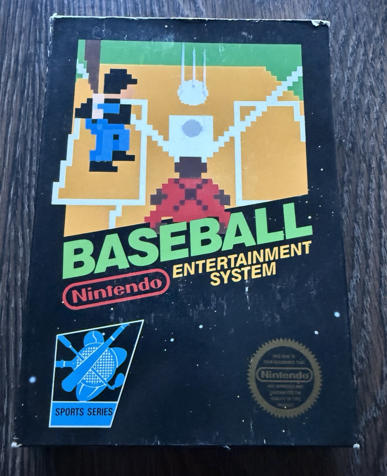 Baseball Complete in Box CIB Hangtab No Code EARLY PRINT (Nintendo, NES 1985)🔥