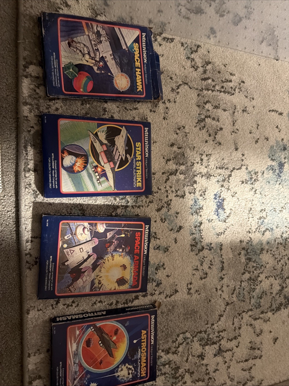 4 Intellivision Game Cartridges Yes Not Tested But Good Shape