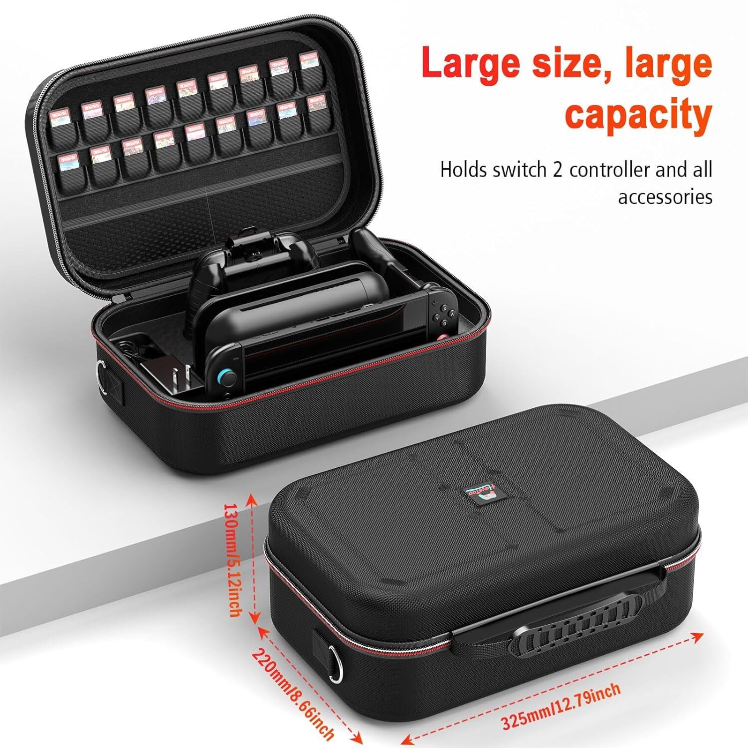 Large Carry Case For Nintendo Switch 2 Waterproof Dustproof Travel Case Bag Gift