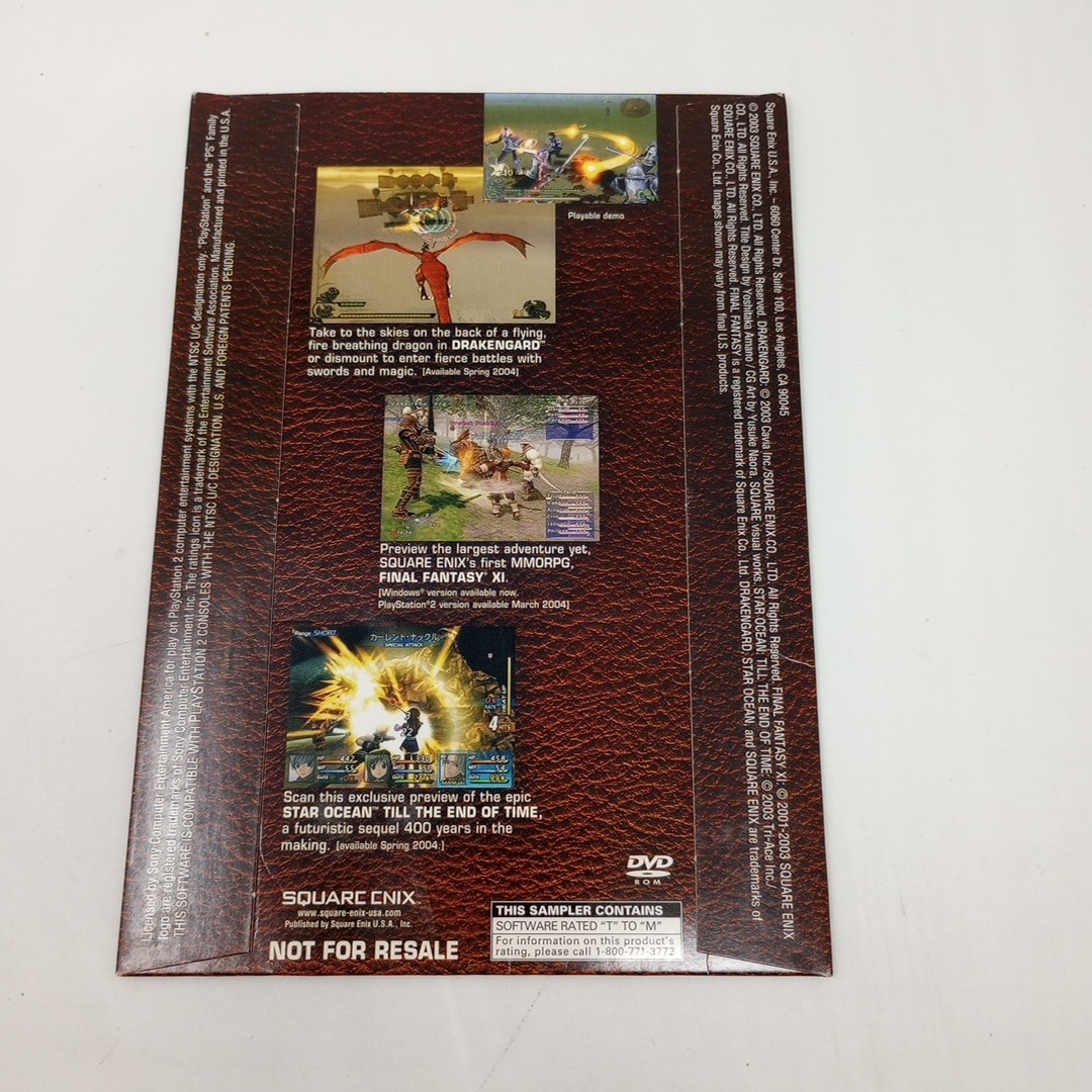 Drakengard (Playstation 2) PS2 Square Enix Sampler Demo Disc & Sleeve