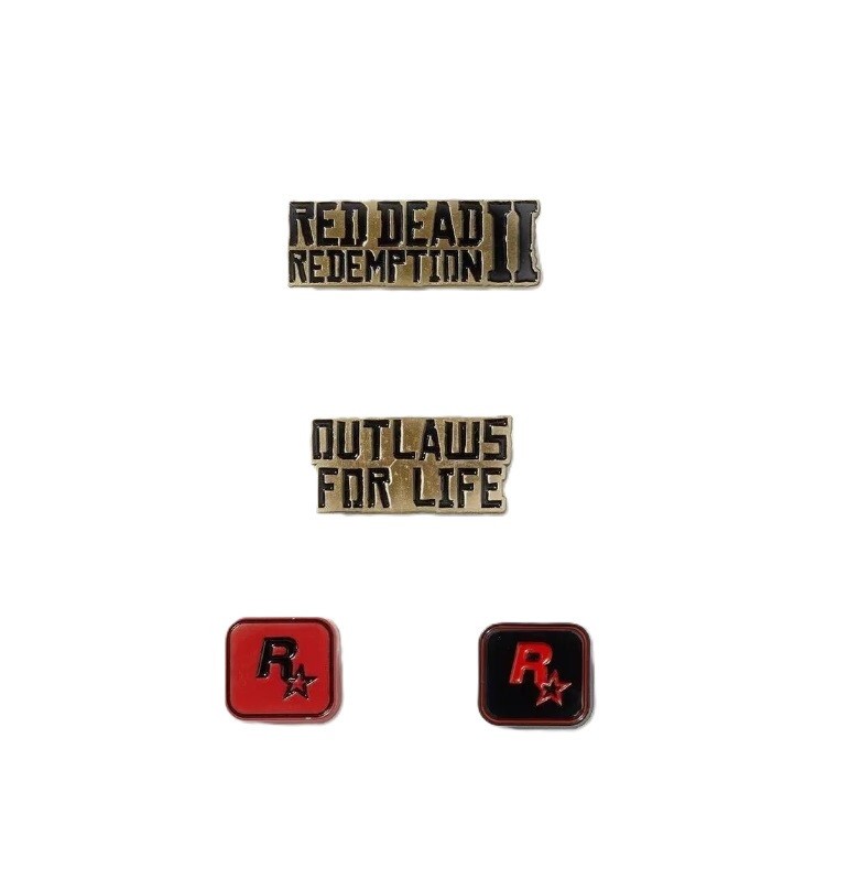 Red Dead Redemption II Pin Set (4) Badges Rockstar Official SEALED NEW