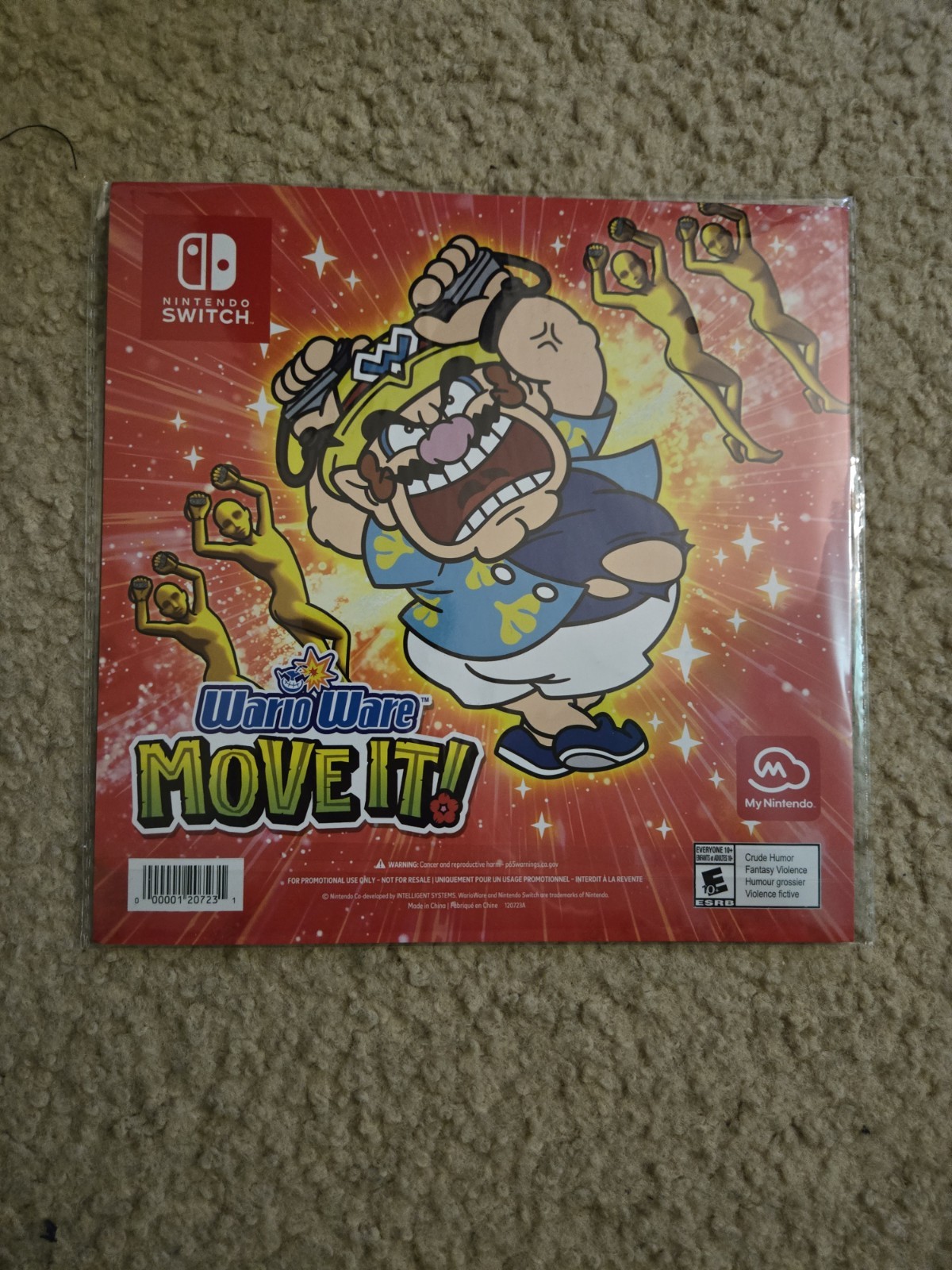 Wario Ware Move It Nintendo Switch My Nintendo Reward Promo Magnet Sheet *NEW*