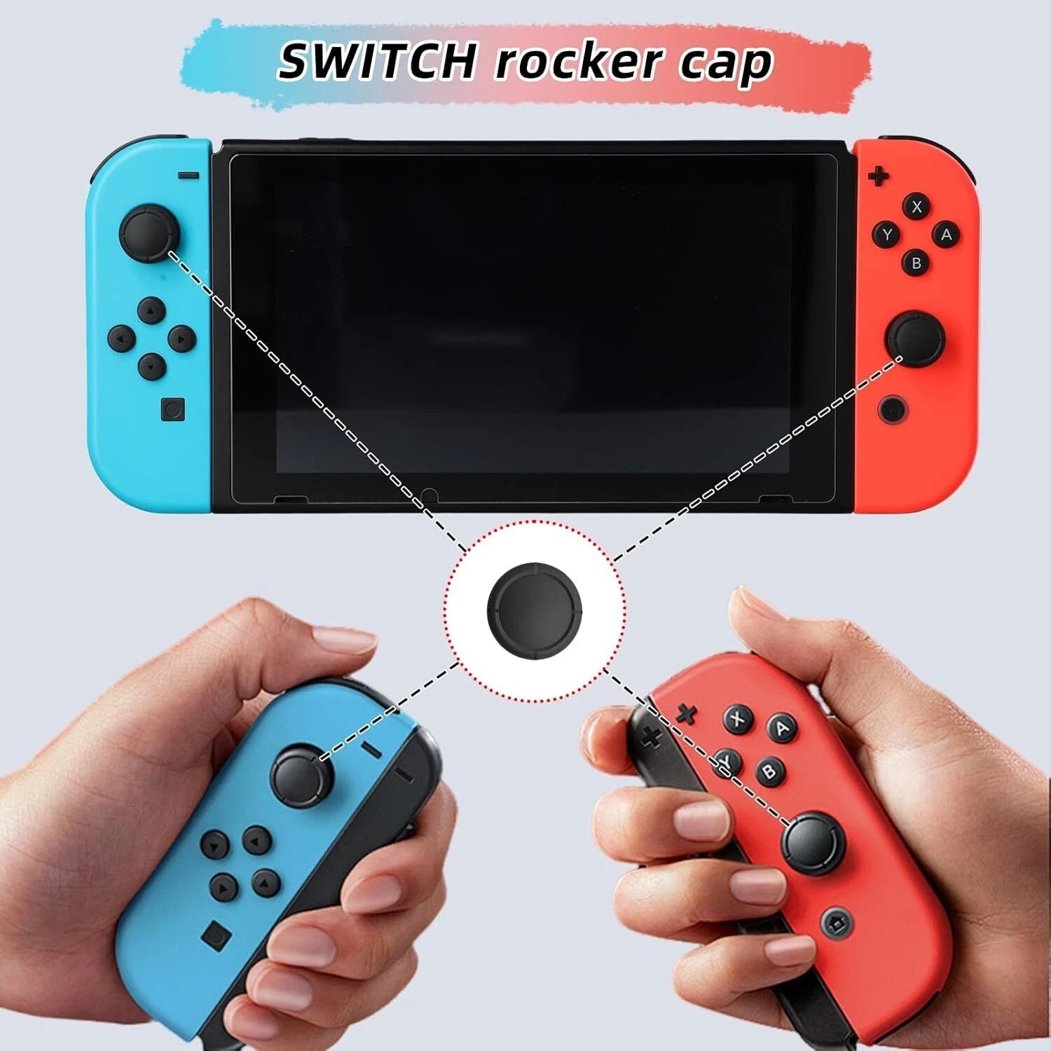 For Nintendo Switch/Lite/OLED Thumb Joy Con Analog Stick Grip Cap Rubber Cover