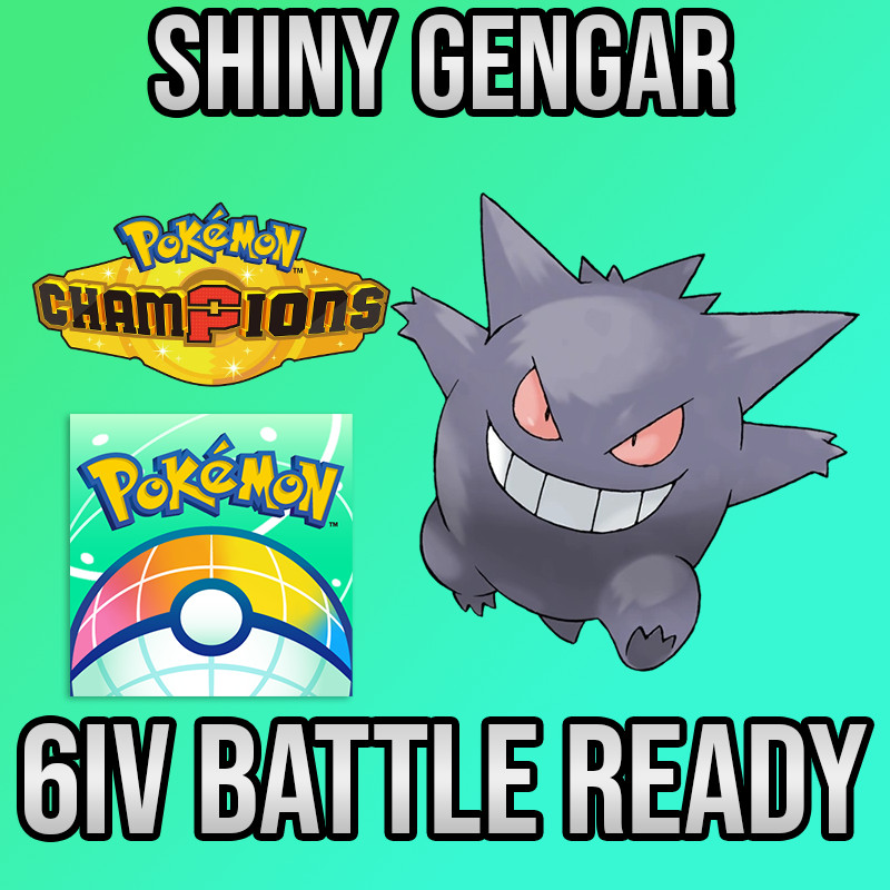 ✨6IV SHINY Gengar Battle Ready🚀 POKEMON HOME✨Pokemon Champions✨