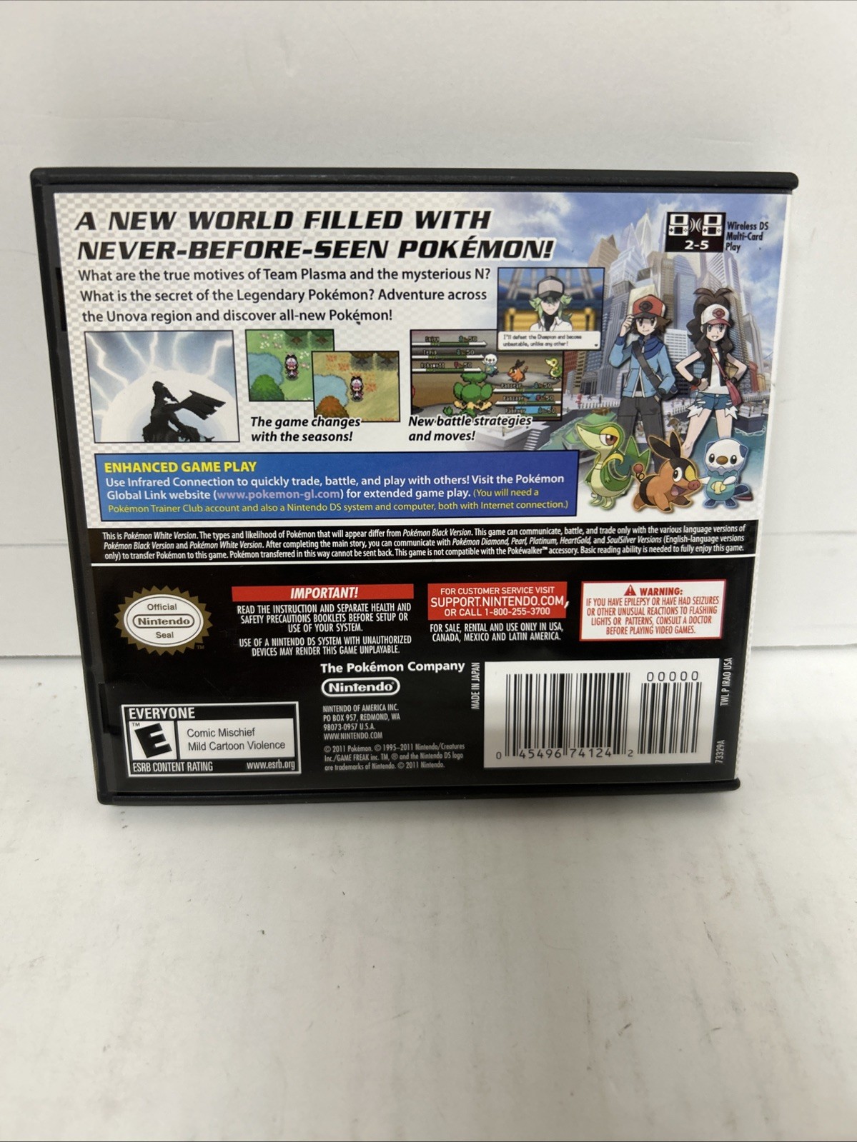 Pokémon White Version ~ Nintendo DS Case & Manuals Only ~ NO GAME