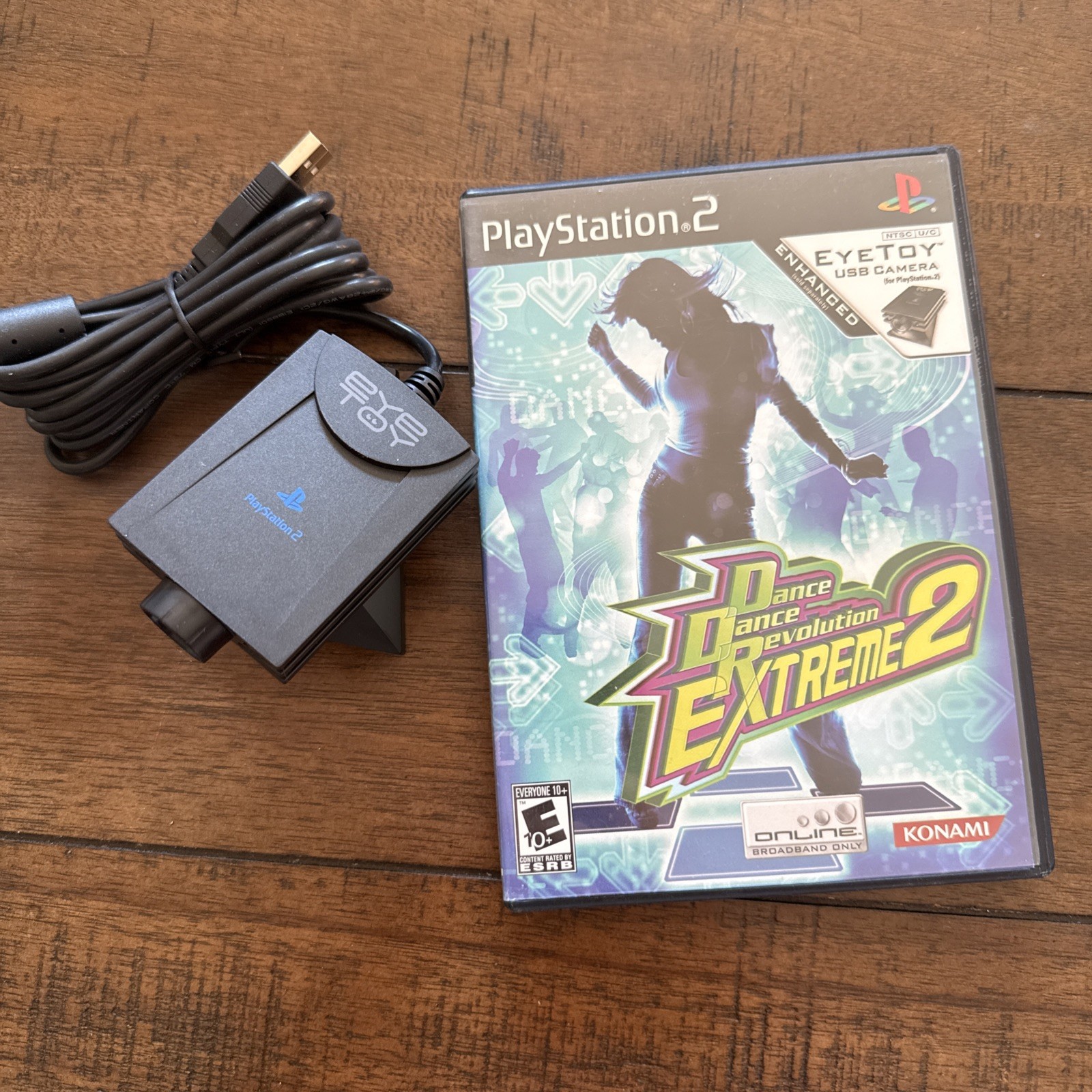 PS2 Dance Dance Revolution Extreme 2CIB -W EyeToy Camera – All Tested & Working!