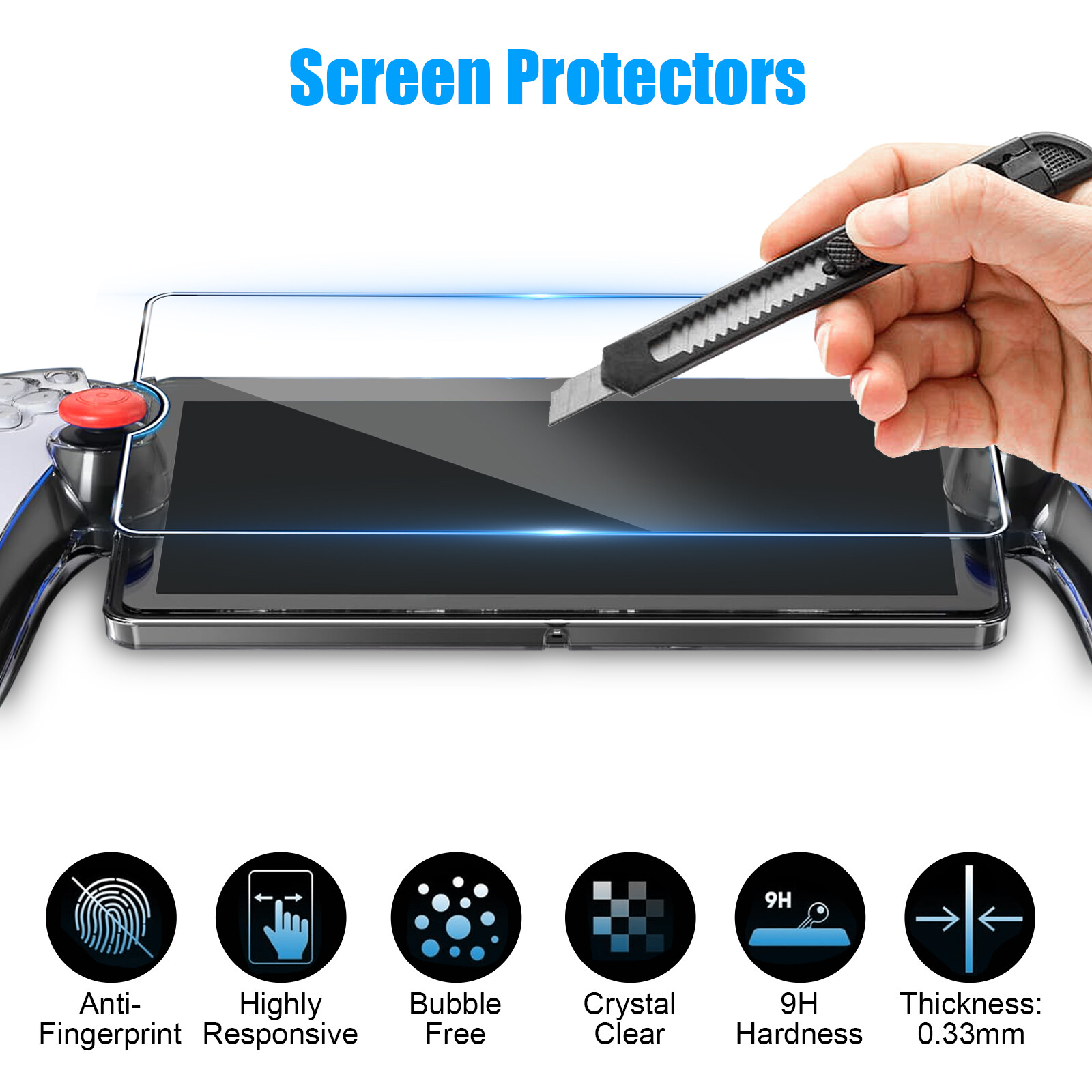 Clear Case & Screen Protector for PS5 Playstation Portal Handheld Remote Player