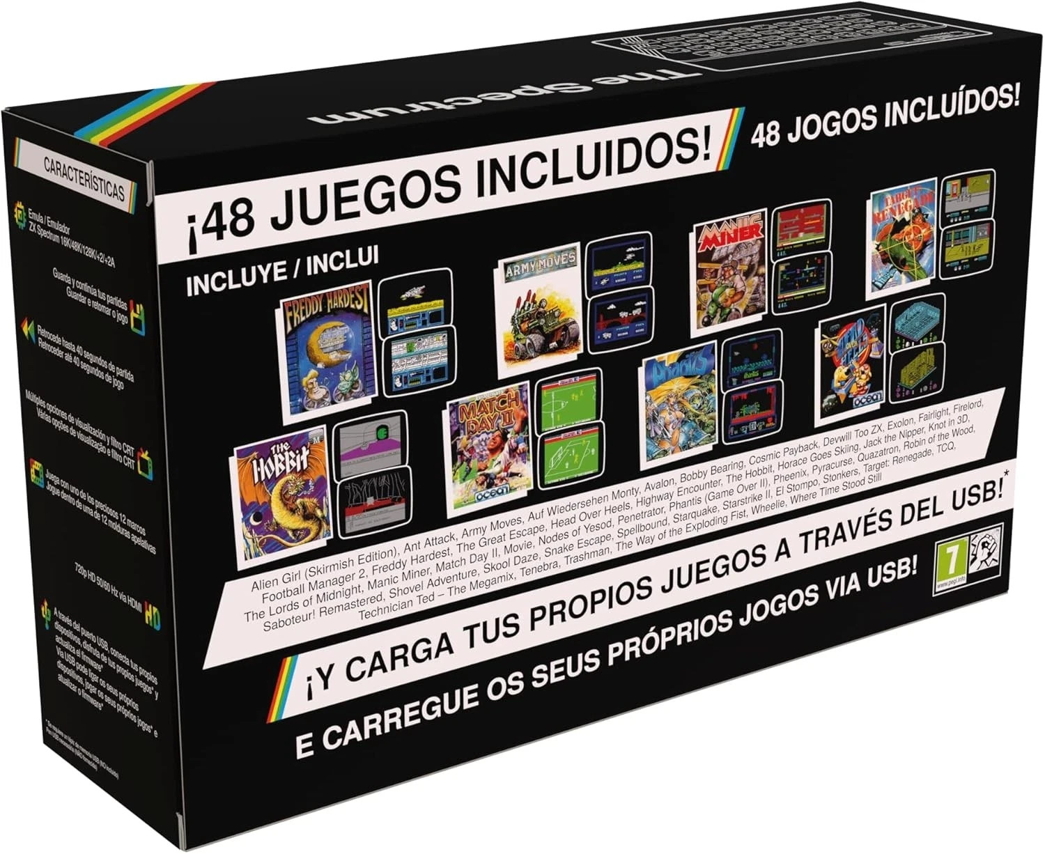 2024 The Spectrum Classic Mini HDMI Console with 48 Built-in Games – IN USA