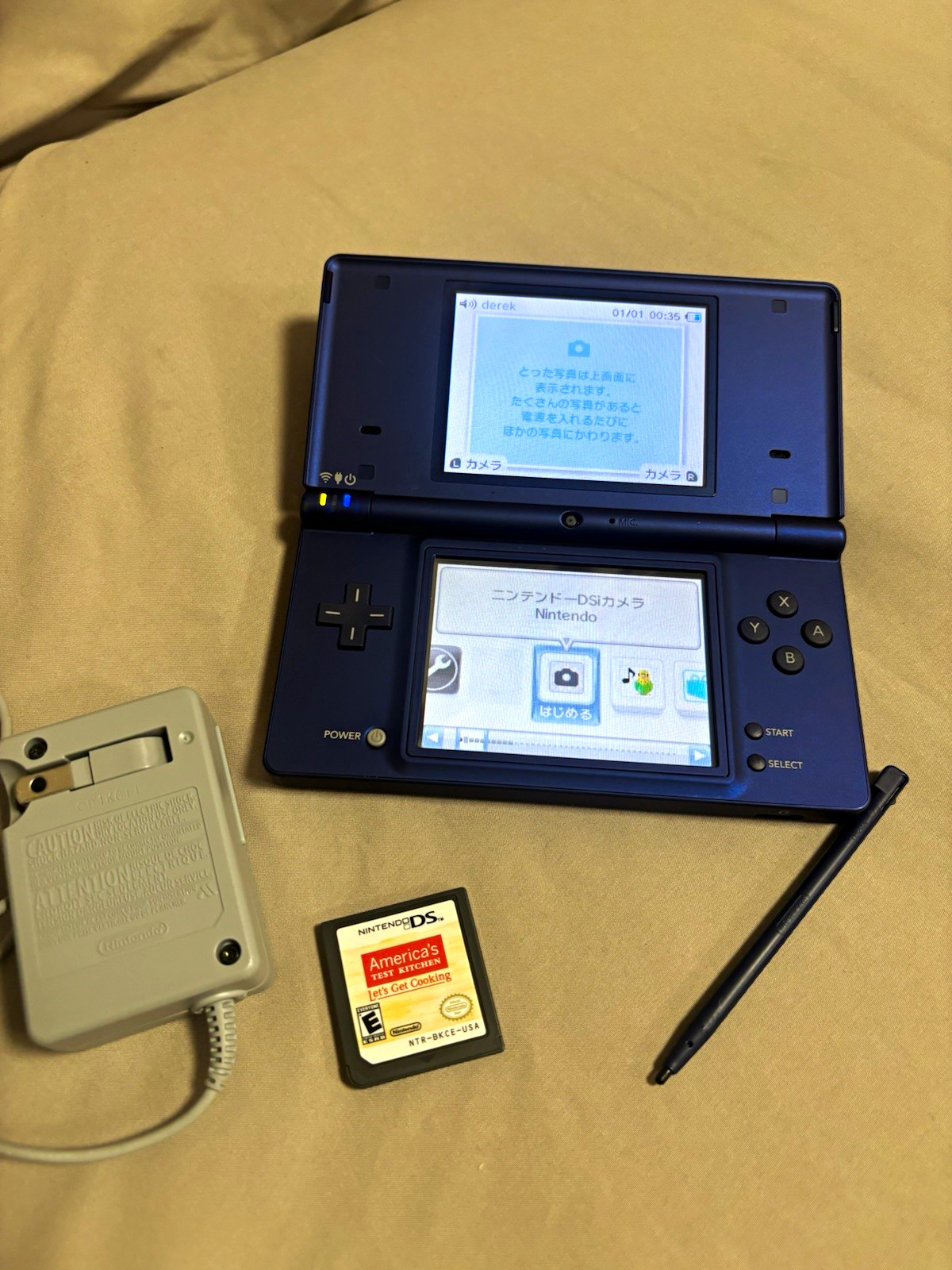 Nintendo DSi Metallic Blue Japanese Import Console OEM Charger Stylus Tested & W