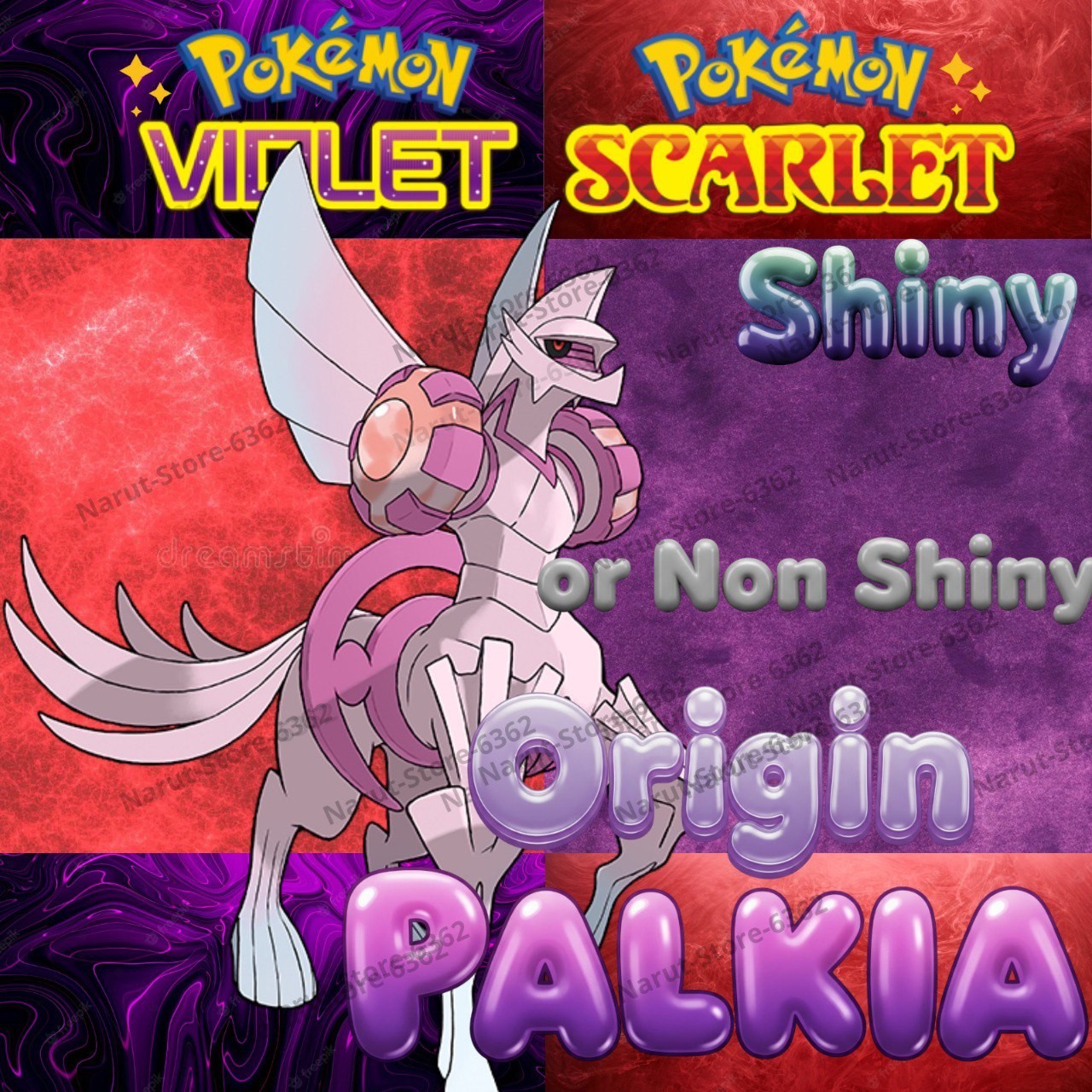 ORIGIN PALKIA🔥SHINY OR NON SHINY🔥CUSTOM OR UNTOUCHED🔥POKÉMON SCARLET & VIOLET