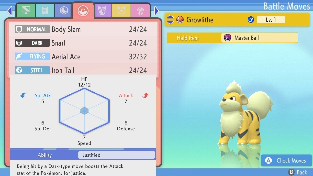 Pokemon Brilliant Diamond Shining Pearl 6iv Shiny Growlithe Max EV