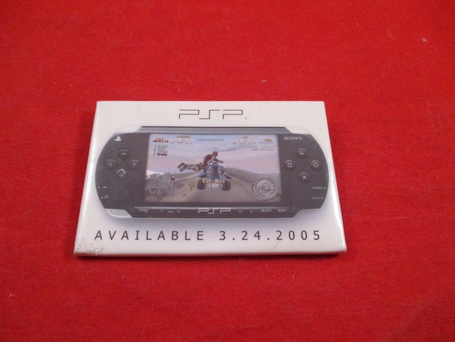Sony Playstation Portable System PSP Console PreRelease Promo Button Pin Pinback