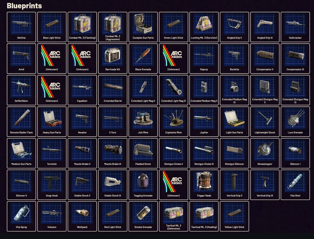 Arc Raiders☣️Weapons,Blueprints,Items,Augments,Keys,Coins☣️ALL YOU NEED☣️