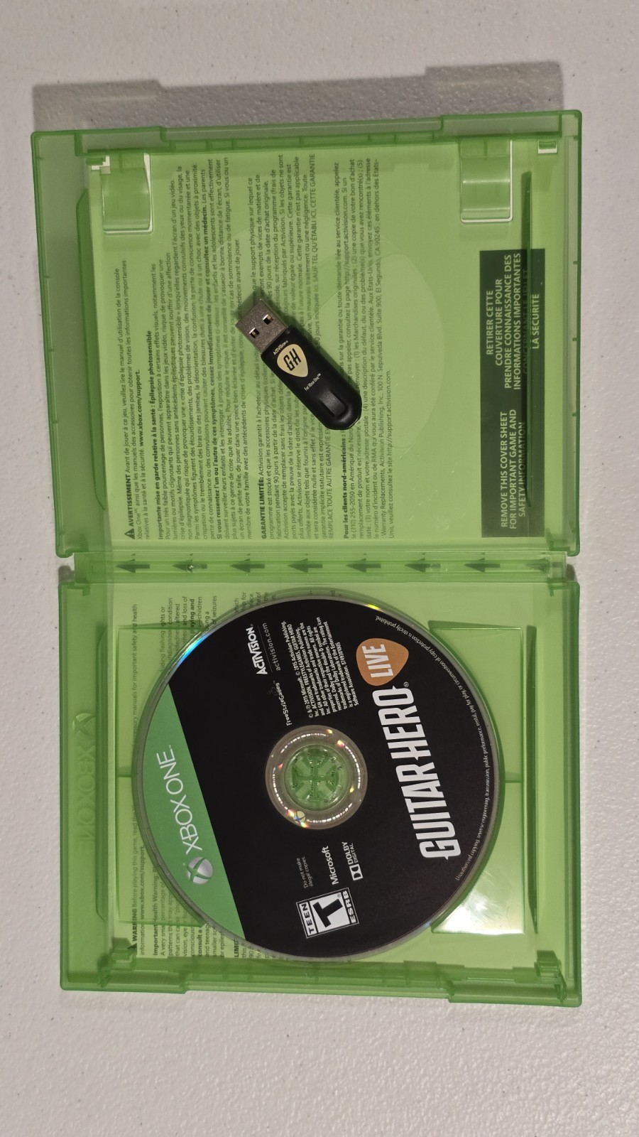 Guitar Hero Live Xbox 2015 with guitar dongle