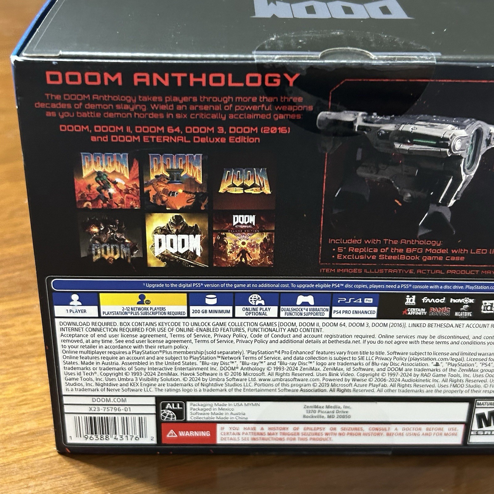 DOOM ANTHOLOGY Collector’s Edition For PS4 Upgrade to PS5 BRAND NEW 6 Doom Games