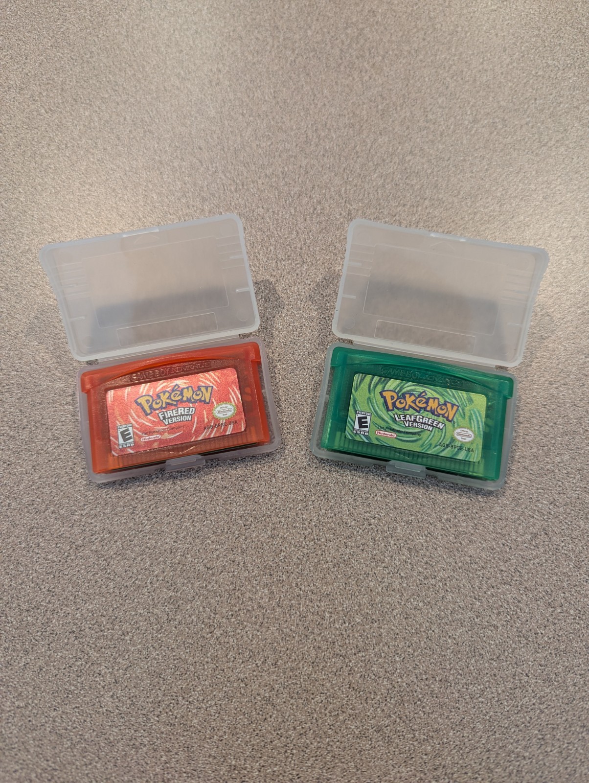 Pokémon Fire Red & Leaf Green, GBA Cartridges, Nintendo Gameboy Advance (2004)