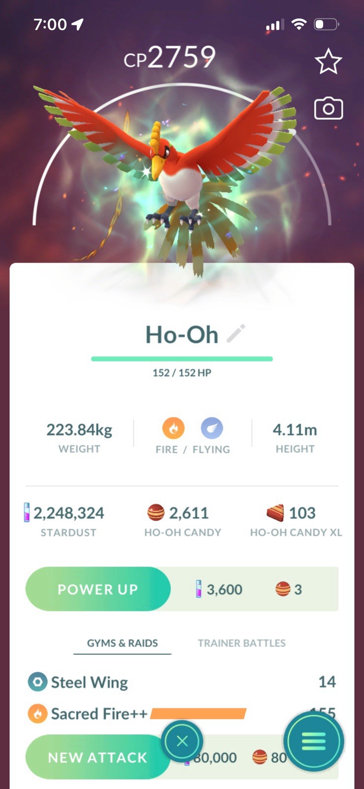Purified Apex Ho-oh