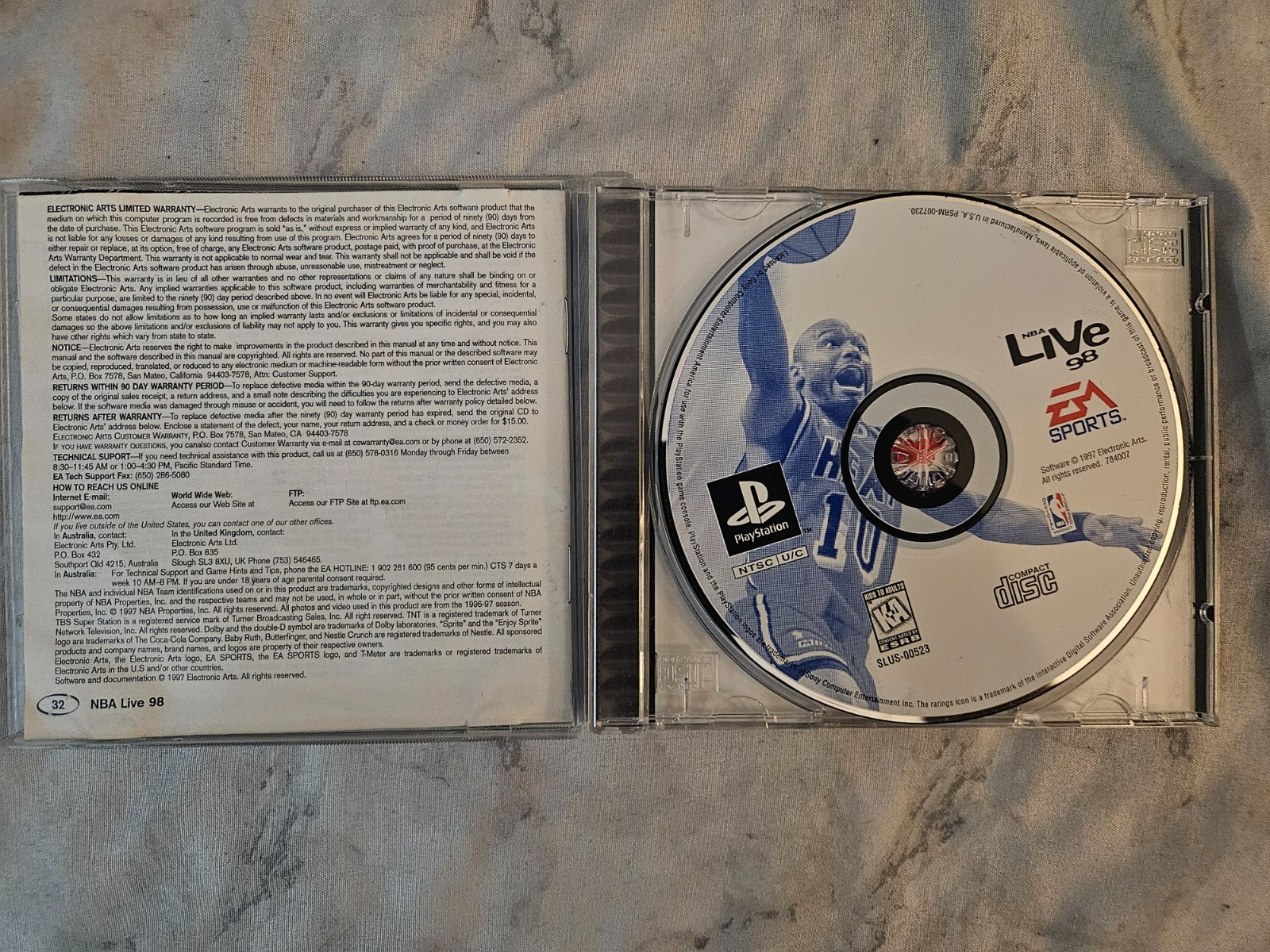 NBA Live 98 (PlayStation 1) NO CASE! NO TRACKING! READ DESCRIPTION!