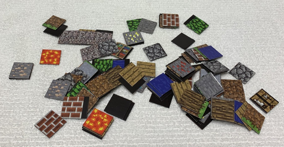 Minecraft Magnet Block Set Fridge Sheets ThinkGeek Magnetic 2011 Used