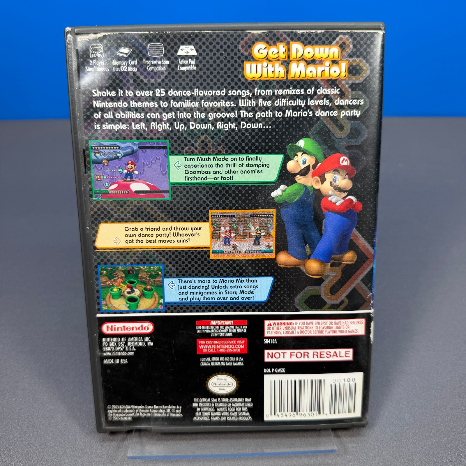 NINTENDO GAMECUBE DDR DANCE DANCE REVOLUTION MARIO MIX GAME COMPLETE CIB