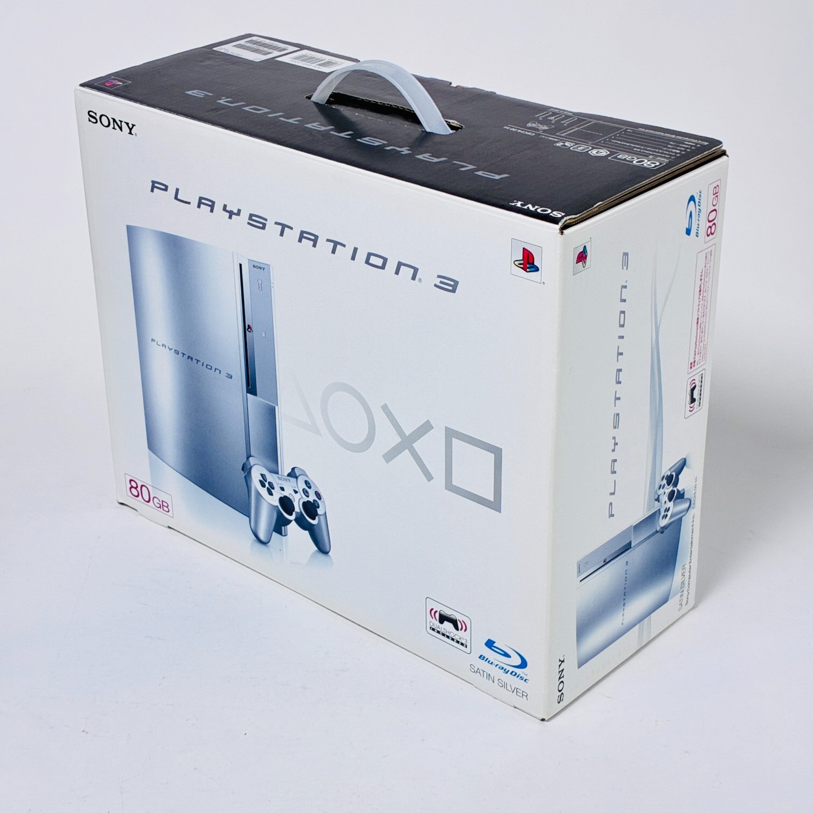 Sony PlayStation 3 CECHL00 80GB Satin Silver Japan Working 2 Controllers Boxed