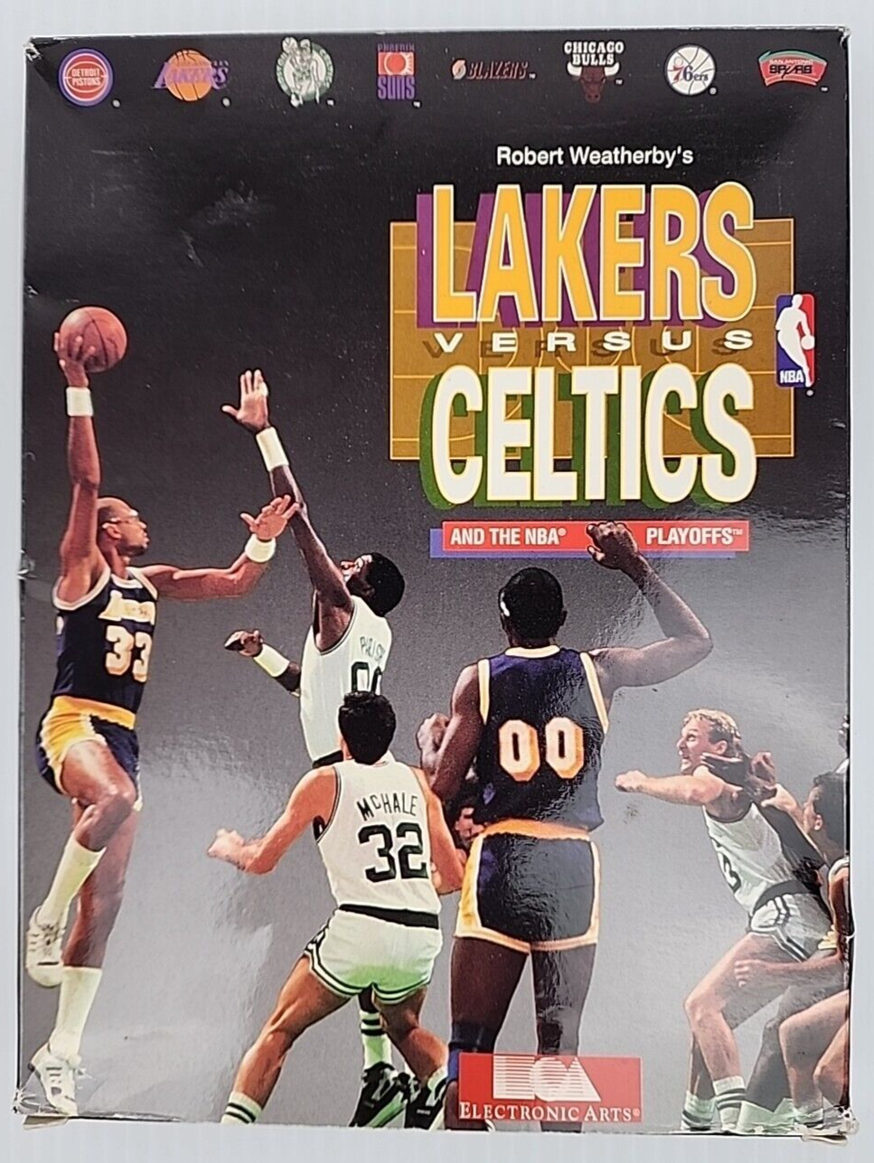 Robert Weatherby Lakers Versus Celtics IBM PC 5.25″ Disk 1989 Rare EA