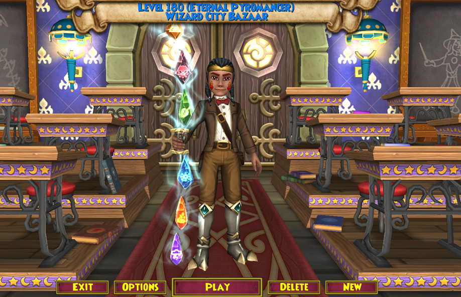 Wizard 101 Account Lvl 180 Fire PVP Setup + Regular Pet + All World Complete.