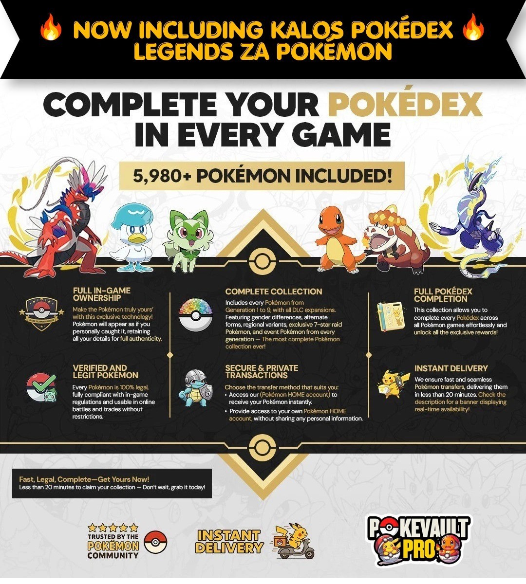 Pokemon Home Living Dex – Complete Pokedex for All Pokemon Games (Gen 1-9)