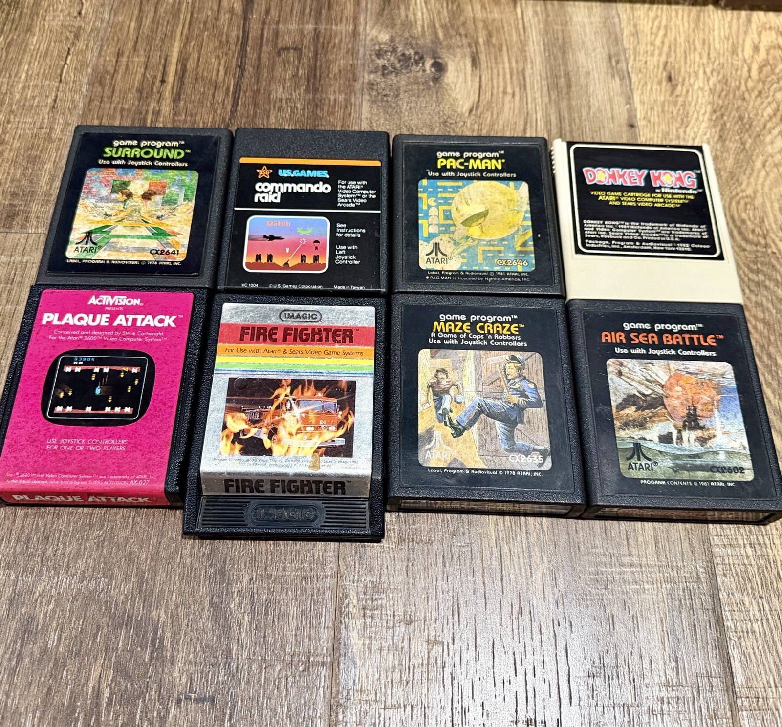 Atari 2600 Games Lot Of 8 Cartridges Untested